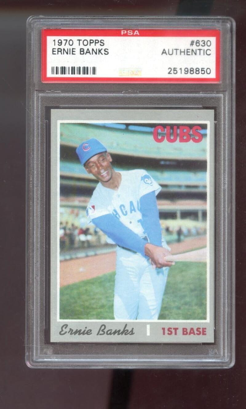 1970 Topps #630 Ernie Banks Chicago Cubs PSA AUTHENTIC Graded Baseball Card