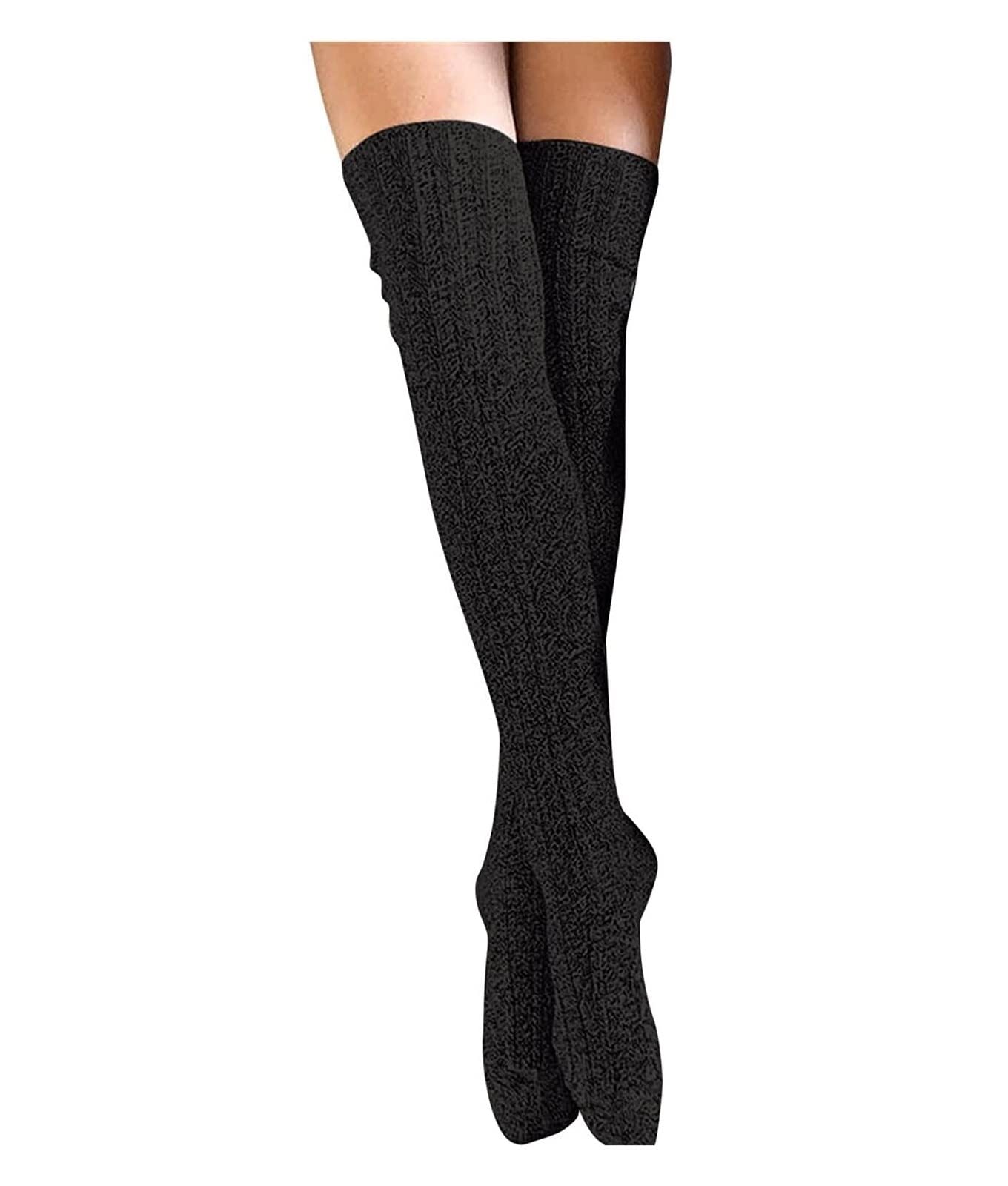 Calcetines Cómodos Medias De Mujer Tejidas, Calcetines Altos Para Niñas, Cálidas Hasta La Rodilla, Largos Navidad Para Suaves Reforzada