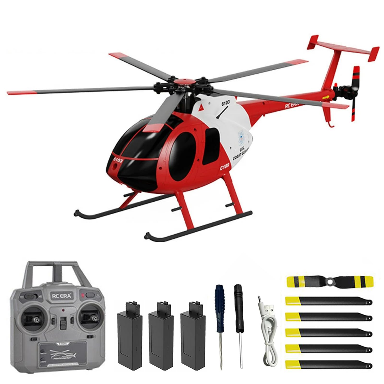 Ferngesteuerter Hubschrauber, 2.4G 6CH UAV 1:28 Bürstenloser Motor RC Hubschrauber Single Blade Flybarless Remote Hubschrauber RTF mit optischer Flusslokalisierung