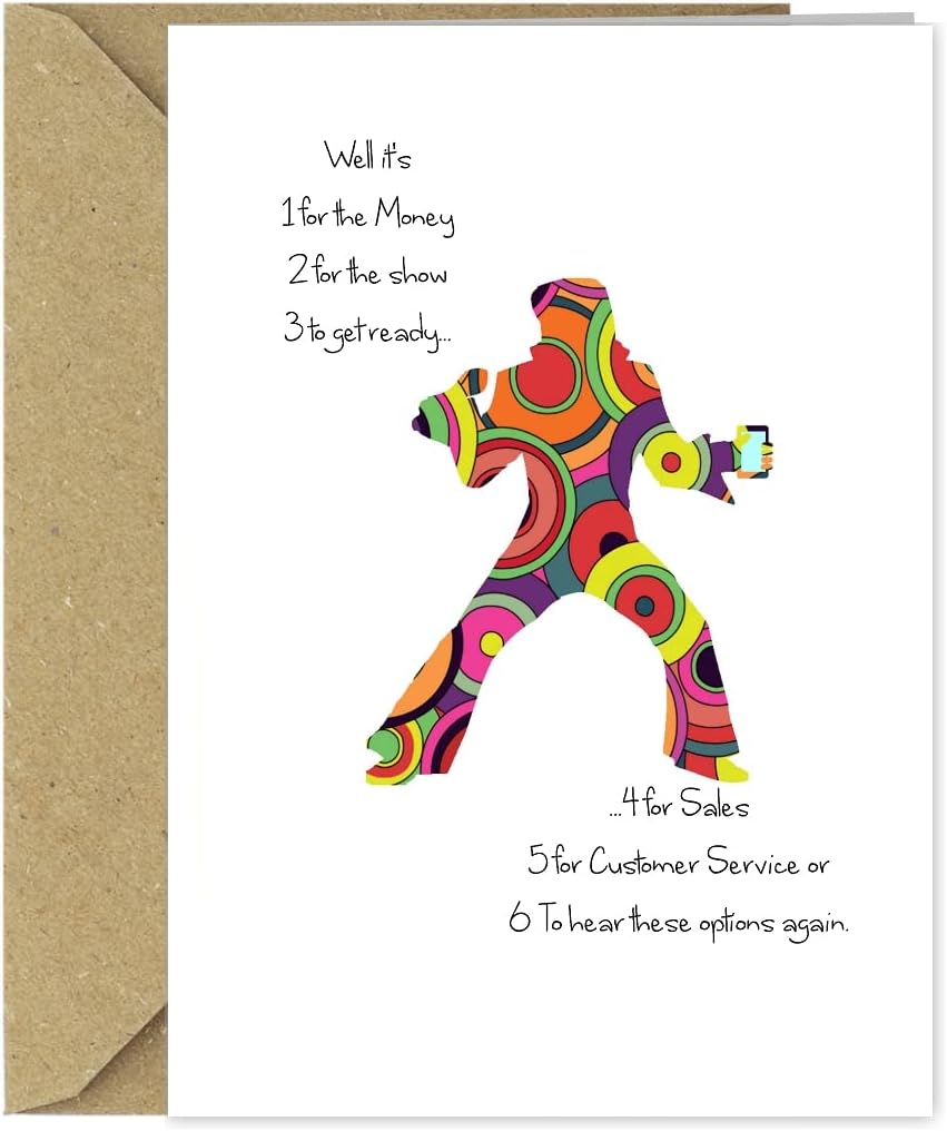 Funny Elvis Birthday Card for her/him - The King gives customer service
