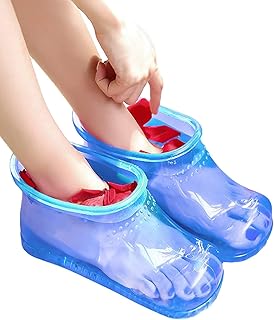 WMHYLYH Massage Foot Bath Shoes Foot Soaking Bath Basin, Portable Foot Soak Tub Foot Soaker, Foot Spa Shoes Pedicure Foot Spa for Thermal Massage to Promote Blood Circulation (Medium,Blue)