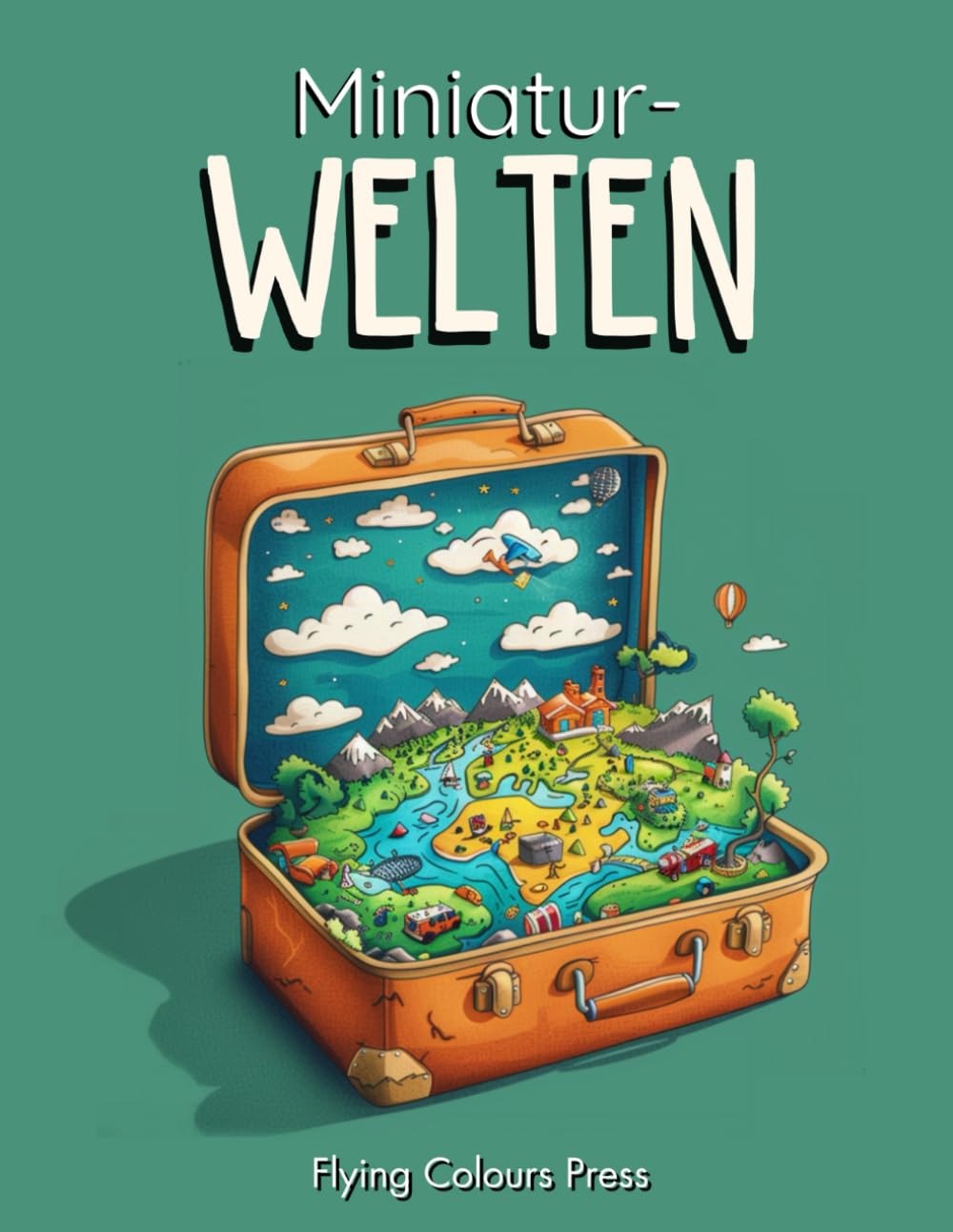 Malbuch Miniatur-Welten Für Erwachsene – über 50 Detaillierte Motive Zum Ausmalen, DIN A4, Einseitig Bedruckt