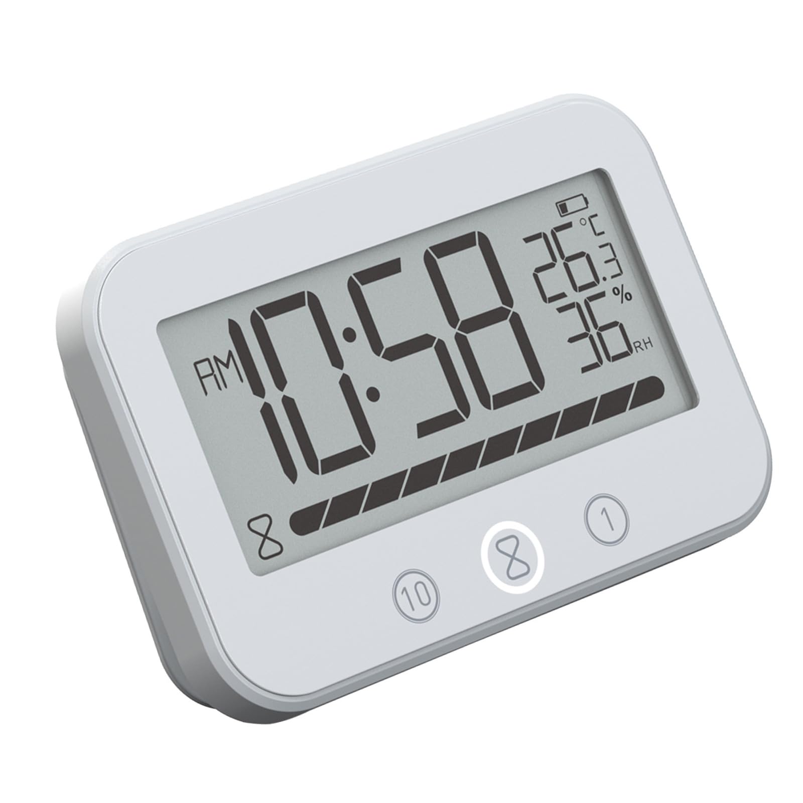 jiahesuw Multifunctional Shower Clock Bathroom Clock with Countdown Timer, Waterproof Designs Temperature Display for Home Use