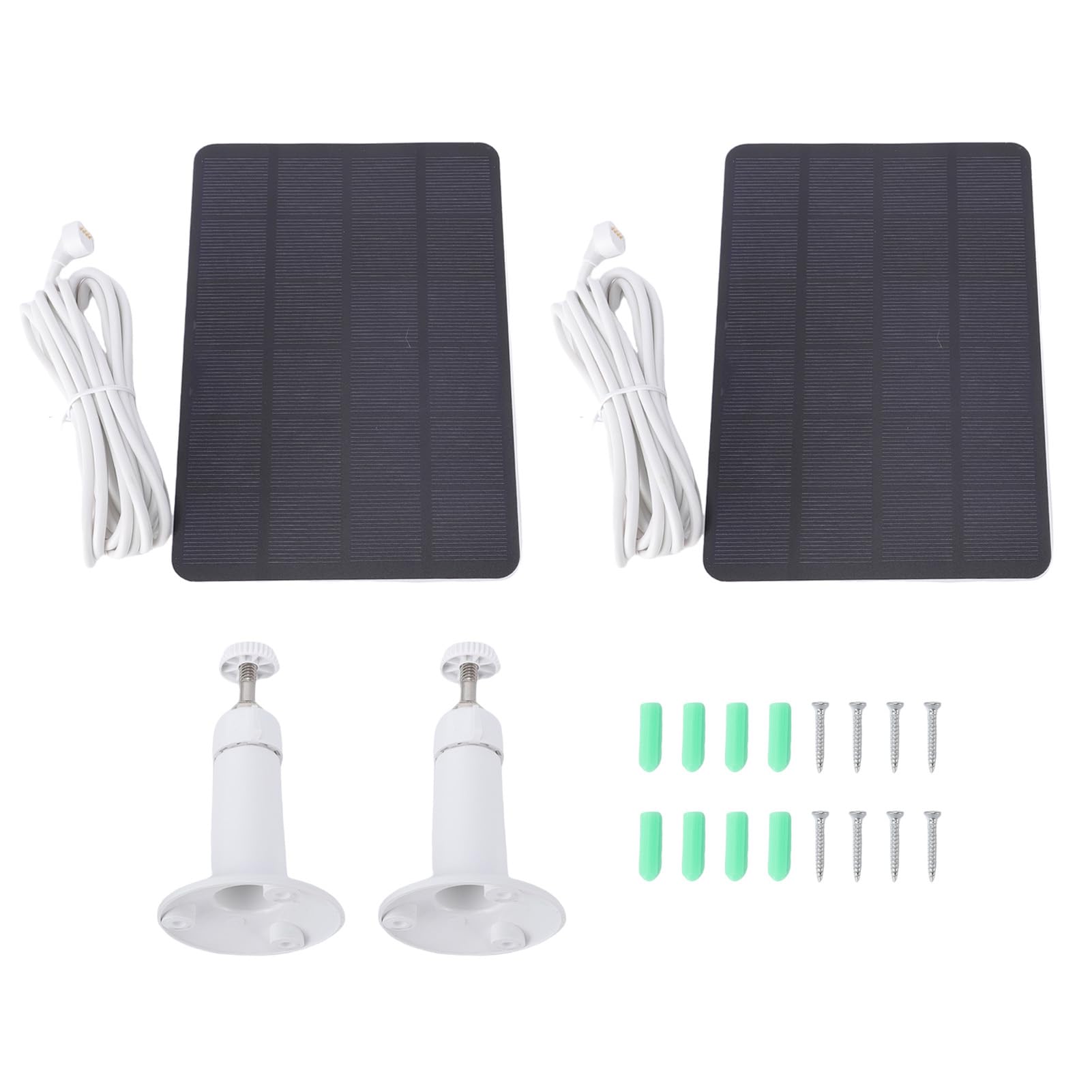 Alomejor Camera Solar Panel for, 10W Efficiency (2 pezzi) | Compatibile con , impermeabile IP66, cavo regolabile da 9,8 piedi, materiale PET EVA resistente