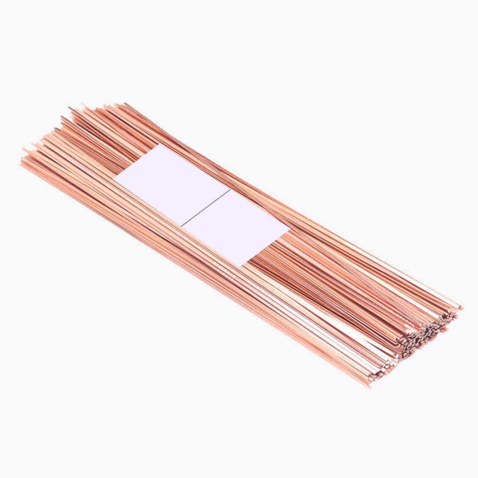 Alambre de Soldadura Electrodo Cubierto de latón Varillas de Soldadura Planas de Baja Temperatura, Alambre for soldar electrodos de Cobre, 10 Uds., 1,3x3,2x400mm