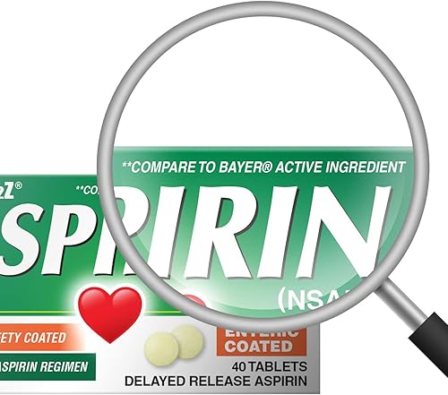 Vista 26 de HealthA2Z® Aspirina 81 mg Baja resistencia Recubrimiento entérico Alivio del dolor Reduce dolores menores dolores musculares y calambres