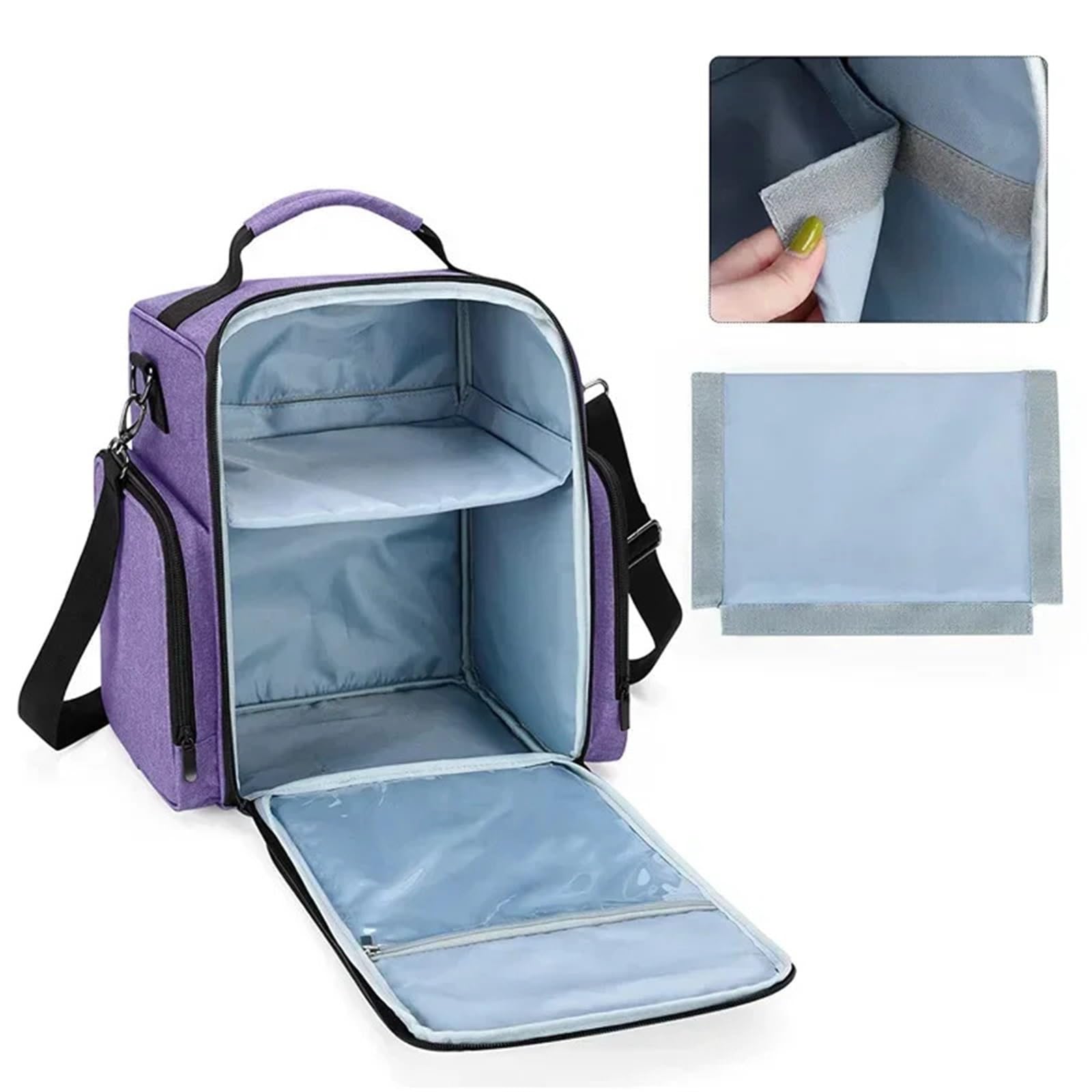 Organizador de esmaltes de uñas Bolsa De Almacenamiento De Esmalte De Uñas, 48 ​​botellas, Kit Portátil De Cuidado De La Piel, Bolsa De Aceite Esencial, Caja De Almacenamiento De Herramientas For El C