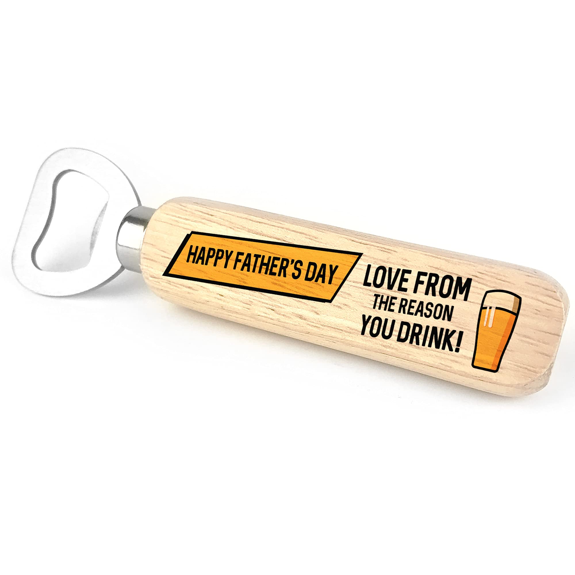 Novelty Fathers Day for Dad Daddy Grandad Wood Bottle Opener Keepsake