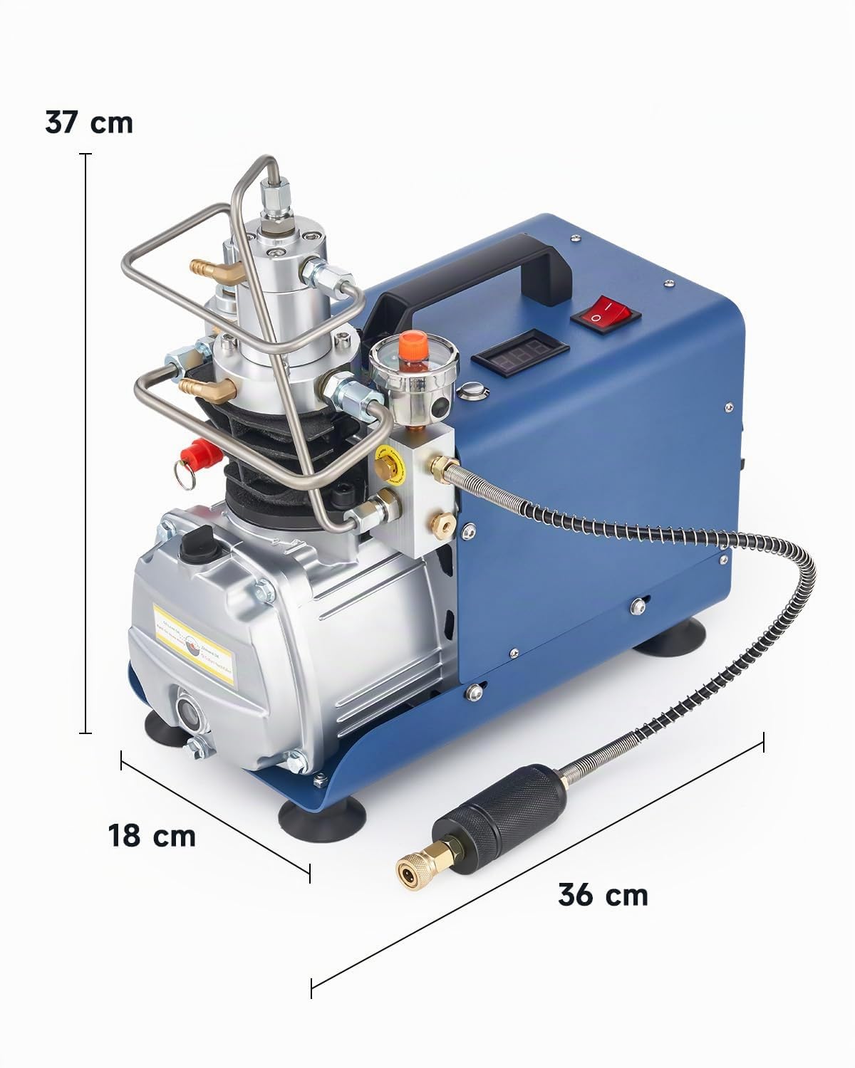 CREWORKS Compresor de Aire de Alta Presión 1800W Bomba Eléctrica de Alta Presión 30MPa 4500PSI Bomba de Compresor de Aire PCP Air Compressor Pump
