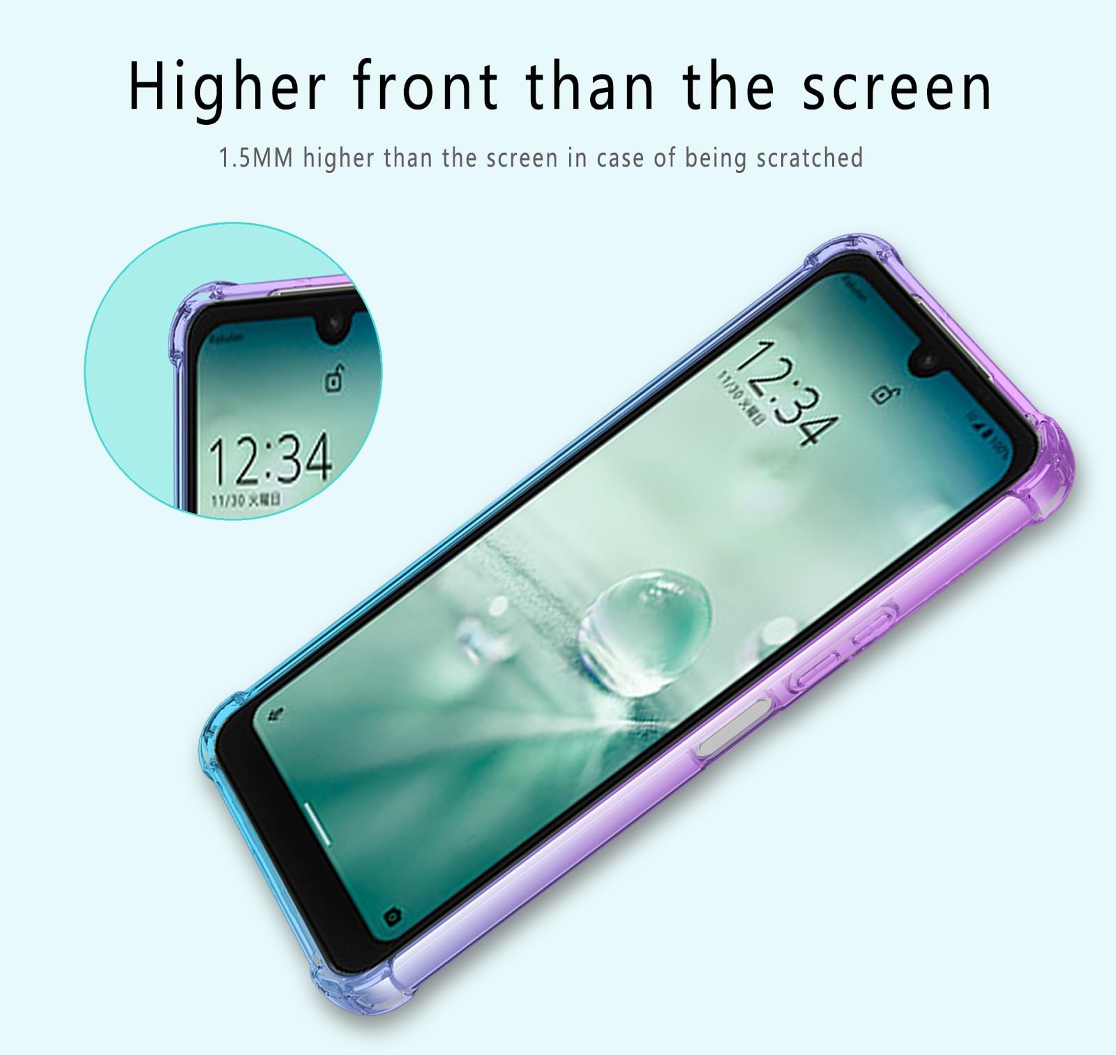 : AQUOS wish3 SH-53D対応ケース グラデーションカバー