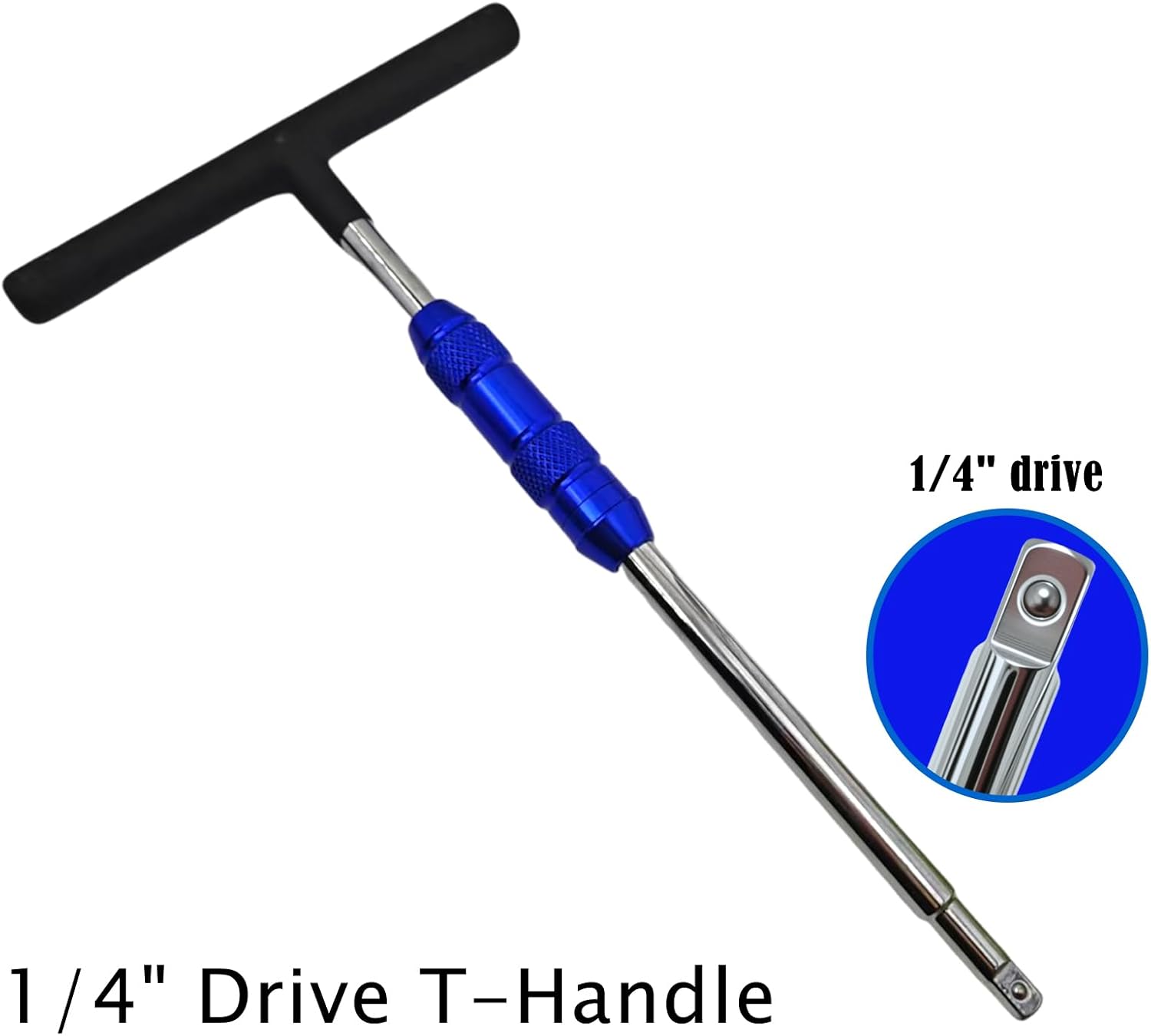 2pc T-Handle Wrench,1/4-Inch and 3/8-Inch Adjustable Drive T-Handle Speed Wrench Set