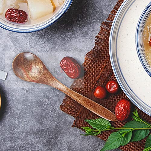Image of CartaDen Small Wooden Spoons Set for Eating Coffee Tea Salt Sugar Spices Mixing Stirring and Daily Use (Set of 30)