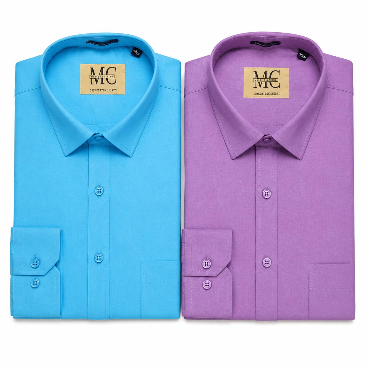 Men's 100% Cotton Casual Shirt Combo Pack of 2 | Full Sleeve Solid Shirts | Regular Fit | Soft Breathable Fabric | Formal & Casual Wear |-picture-14