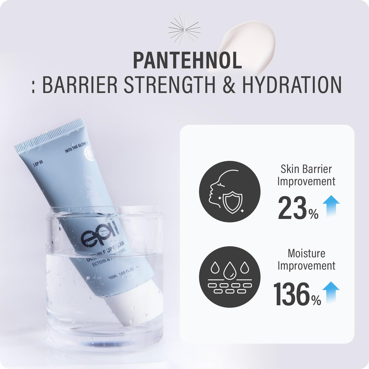 Double Up Cream | face moisturizer | ectoin | panthenol | squalane 15% | B5 | dry skin | sensitive skin | soothing | calming | korean skincare | 50ml 1.69 oz. fl.