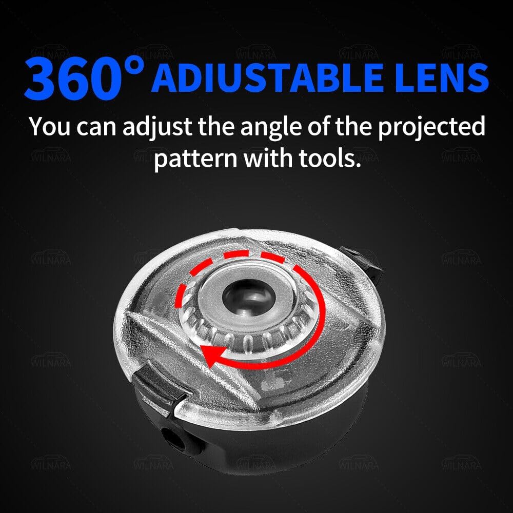 Side Mirror LED Puddle Light with Logo Projector for Ford F-150, Explorer, Edge, Expedition, Flex, Fusion, Taurus X, 2-Pack