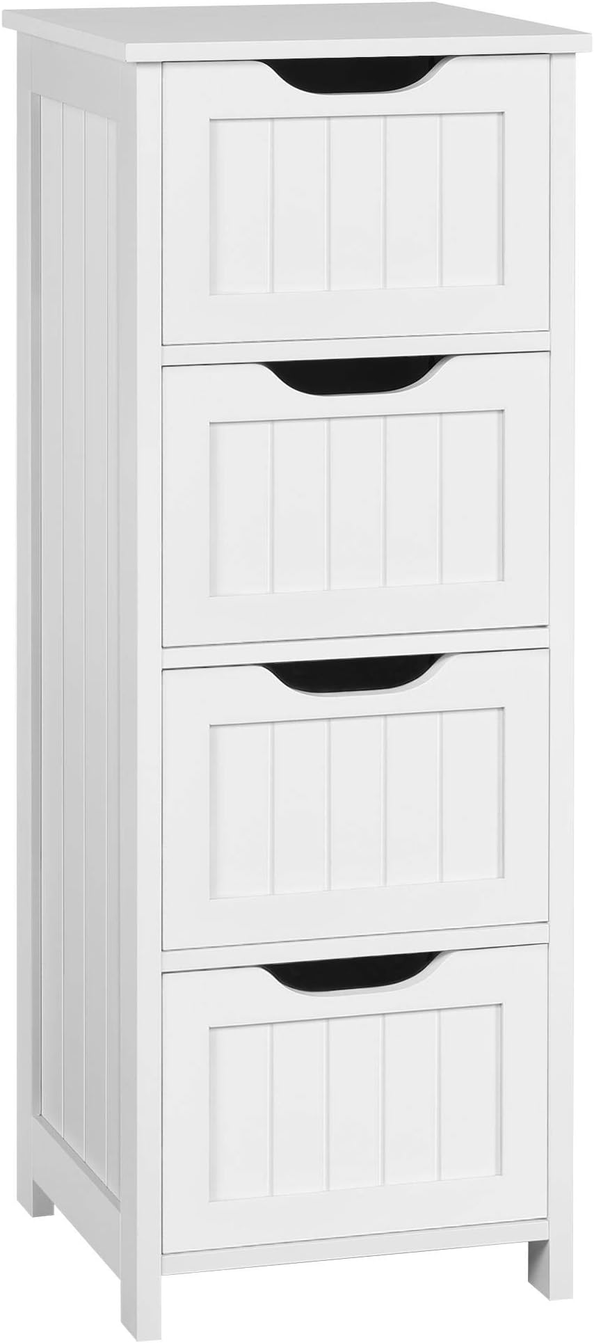 Kings Brand Furniture Wash White Finish Wood 5 Drawer Tall