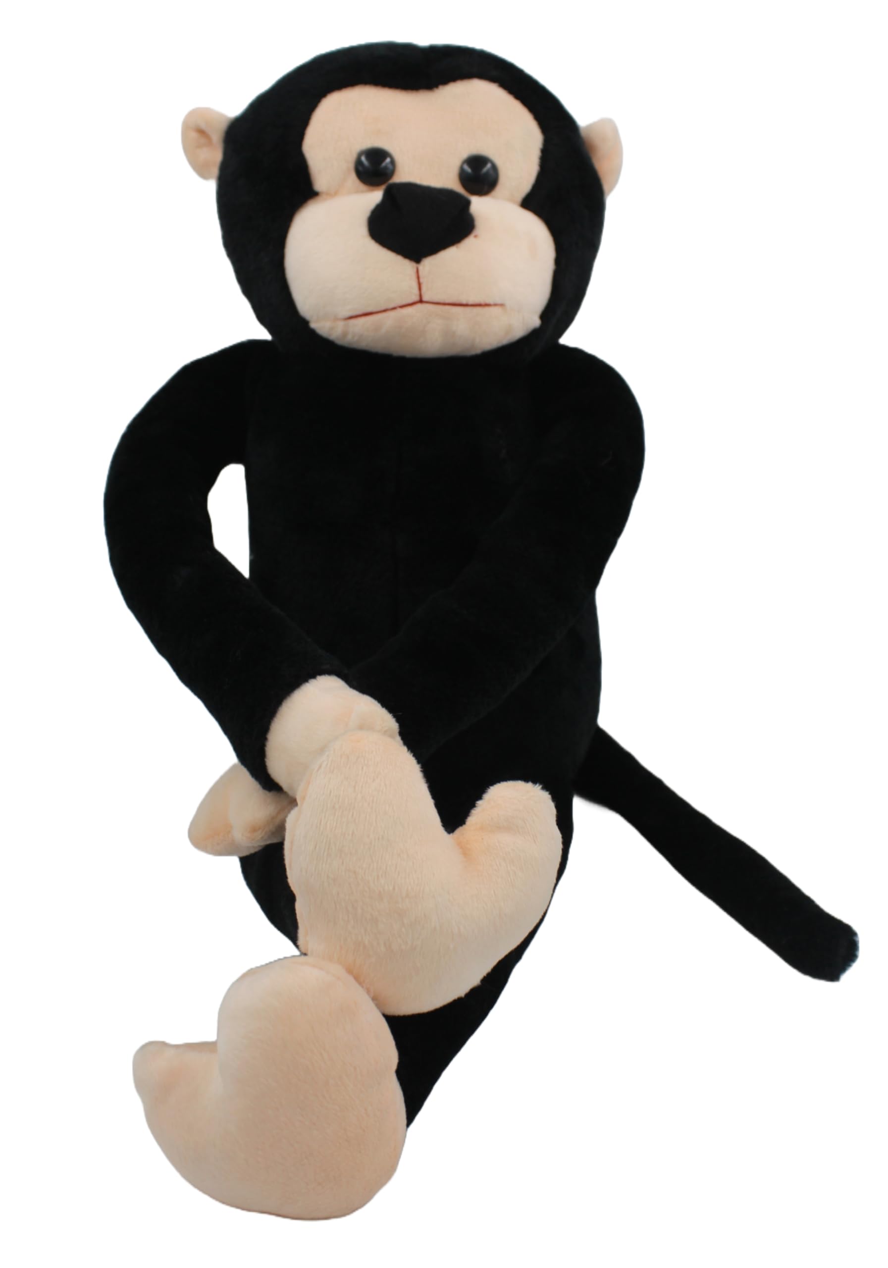 Tickles Sitting Monkey Soft Stuffed Plush Animal Toy for Kids Boys & Girls Birthday Gifts (Color: Black Size: 40 cm)