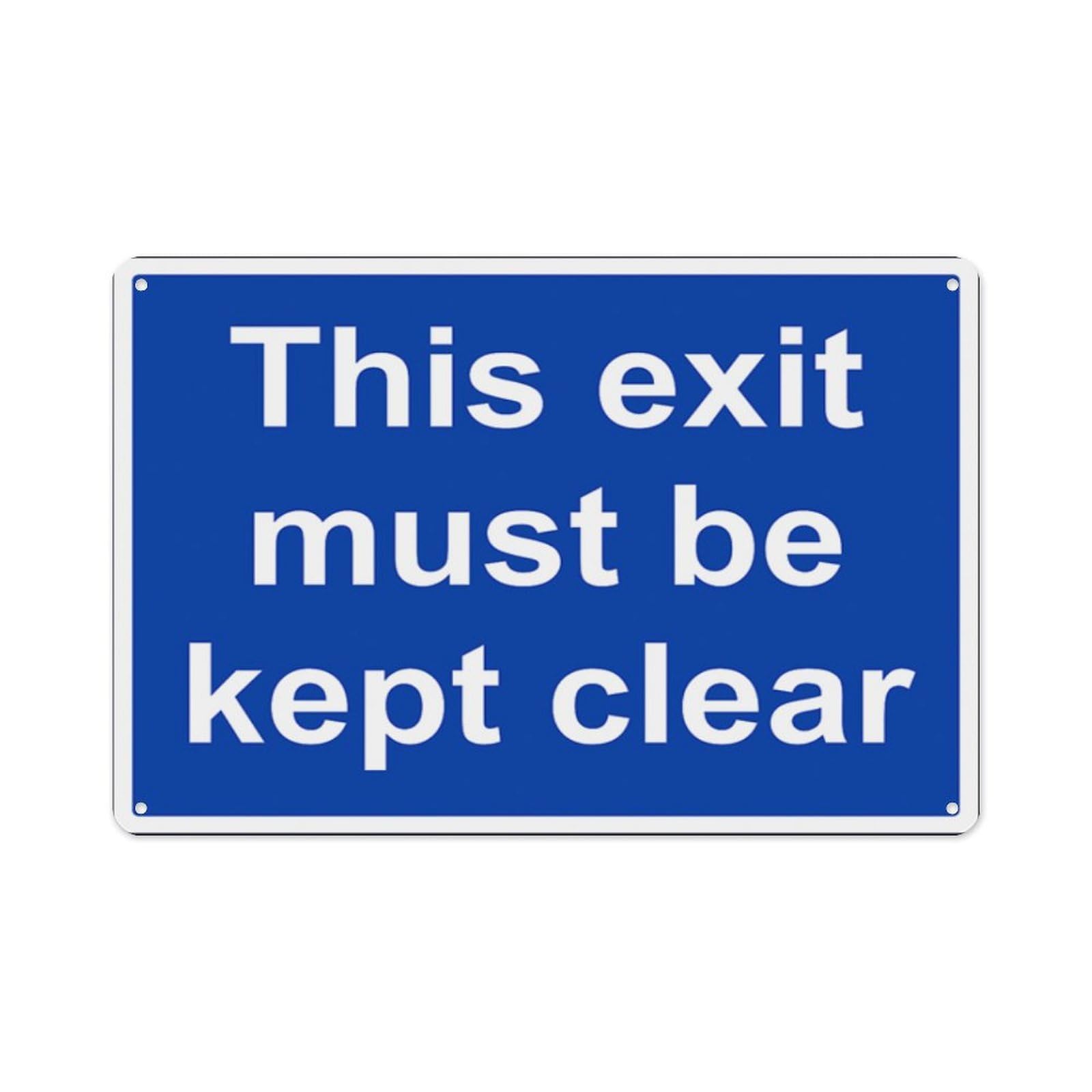 peiyeety This Exit Must Be Kept Clear Aluminum Tin Warning Signs For Home Outdoor Garden 8X12 Inches