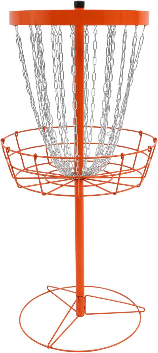 Disc Golf Basket, 24-Chains Heavy Duty Disc Golf Target Portable Practice Basket for Players of All Levels