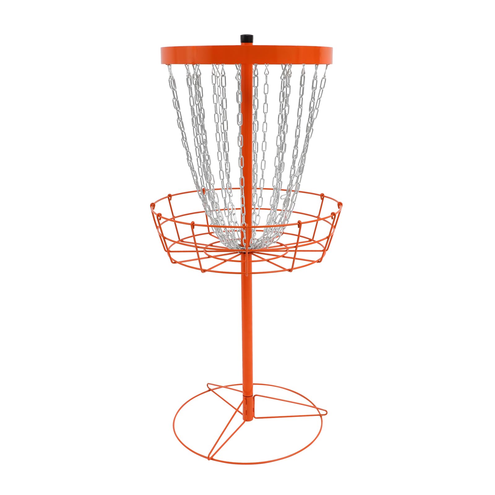 Cesta de disco de golf (24 canales, objetivo de golf de disco portátil, red de entrenamiento frisbee acero hierro, cesta práctica jardín parque camping fácil instalación exterior interior