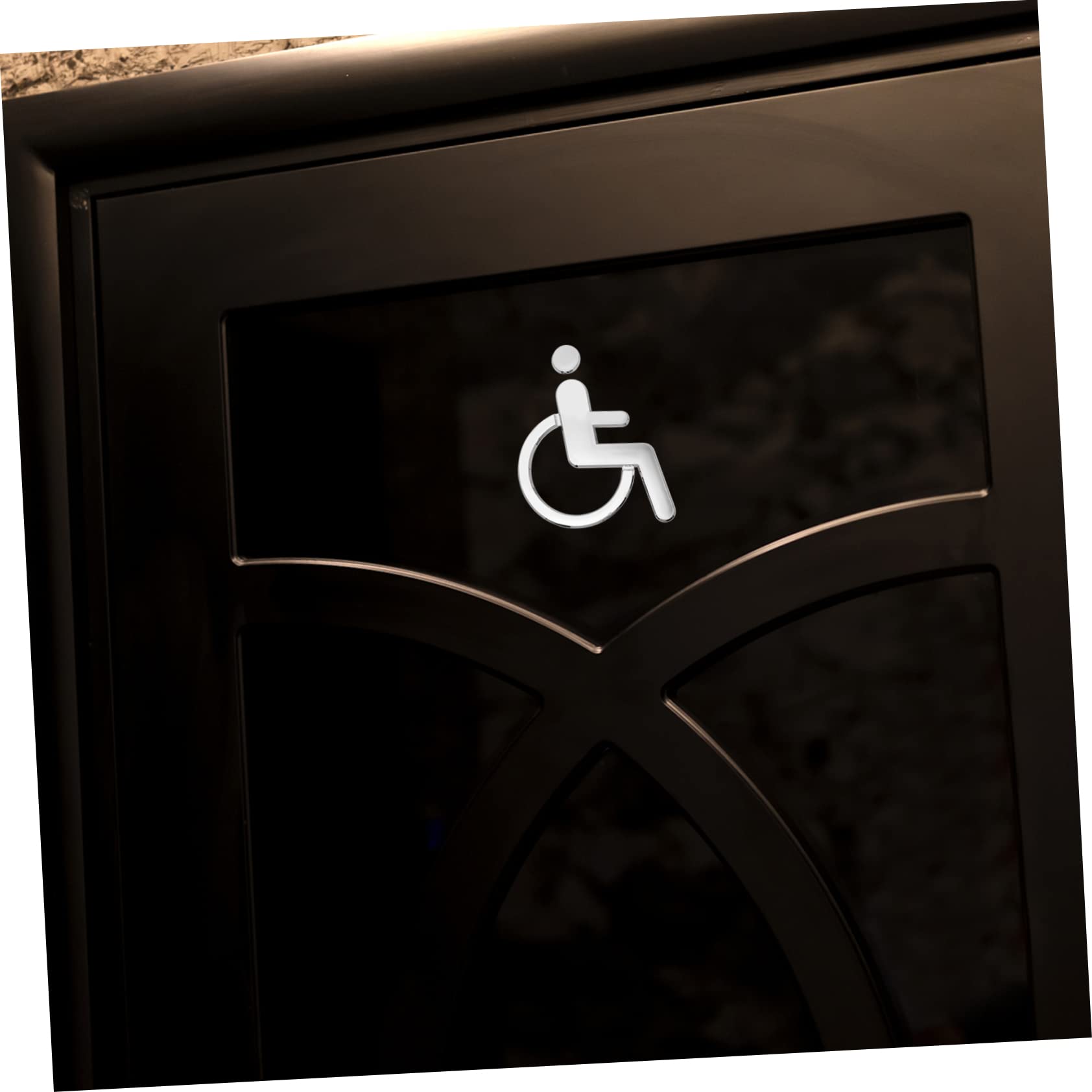 ULTECHNOVO 5piezas Cartel De Baño Para Discapacitados Símbolo De Señalización Ligera y Para Aseos Públicos y Privados
