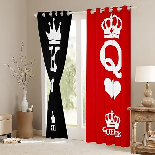Miniatura 3 de Feelyou Cortinas opacas románticas para adultos, para el día de San Valentín, para dormitorio, sala de estar, adultos, cortinas opacas románticas
