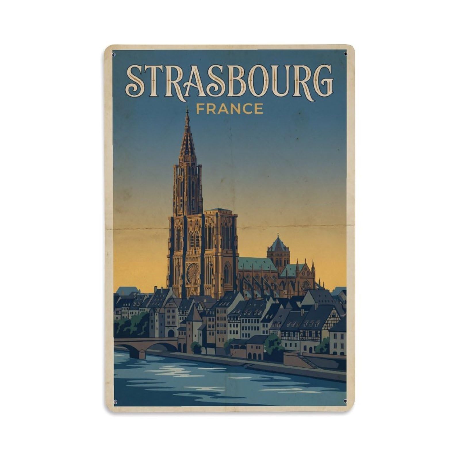 France Strasbourg Travel Retro Metal Tin Sign
