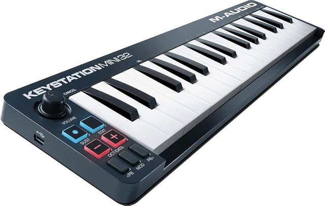 M-Audio Keystation Mini 32 | Ultra-Portable 32-Key USB MIDI Keyboard Controller