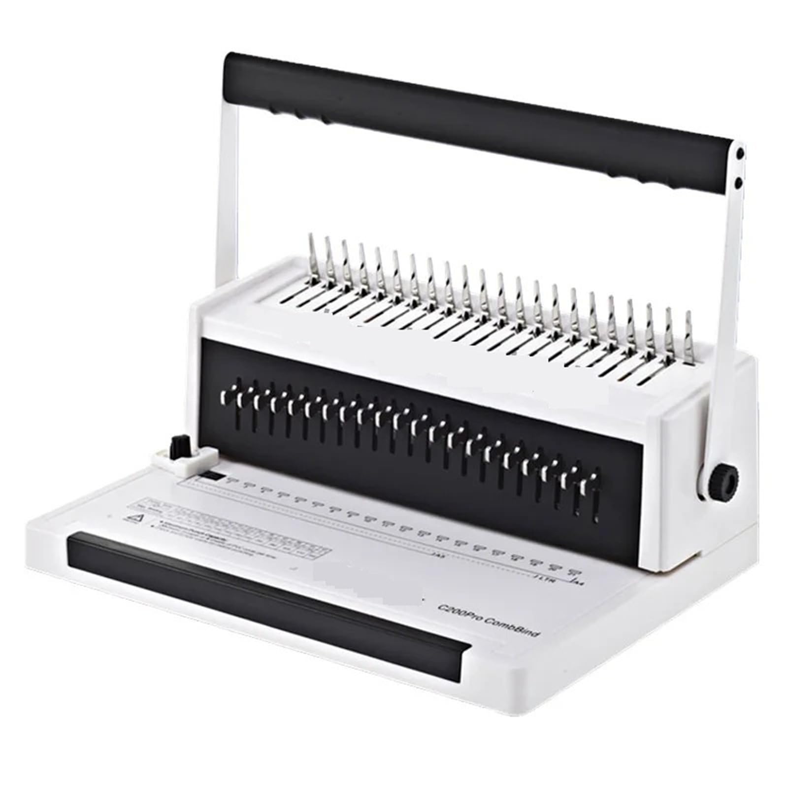 Binding Machine, A4 Paper Wire Binding Machine C200PRO Rubber Ring Binding Machine Clip Text Book Comb-Type Full Drill Punching Machine 1pc