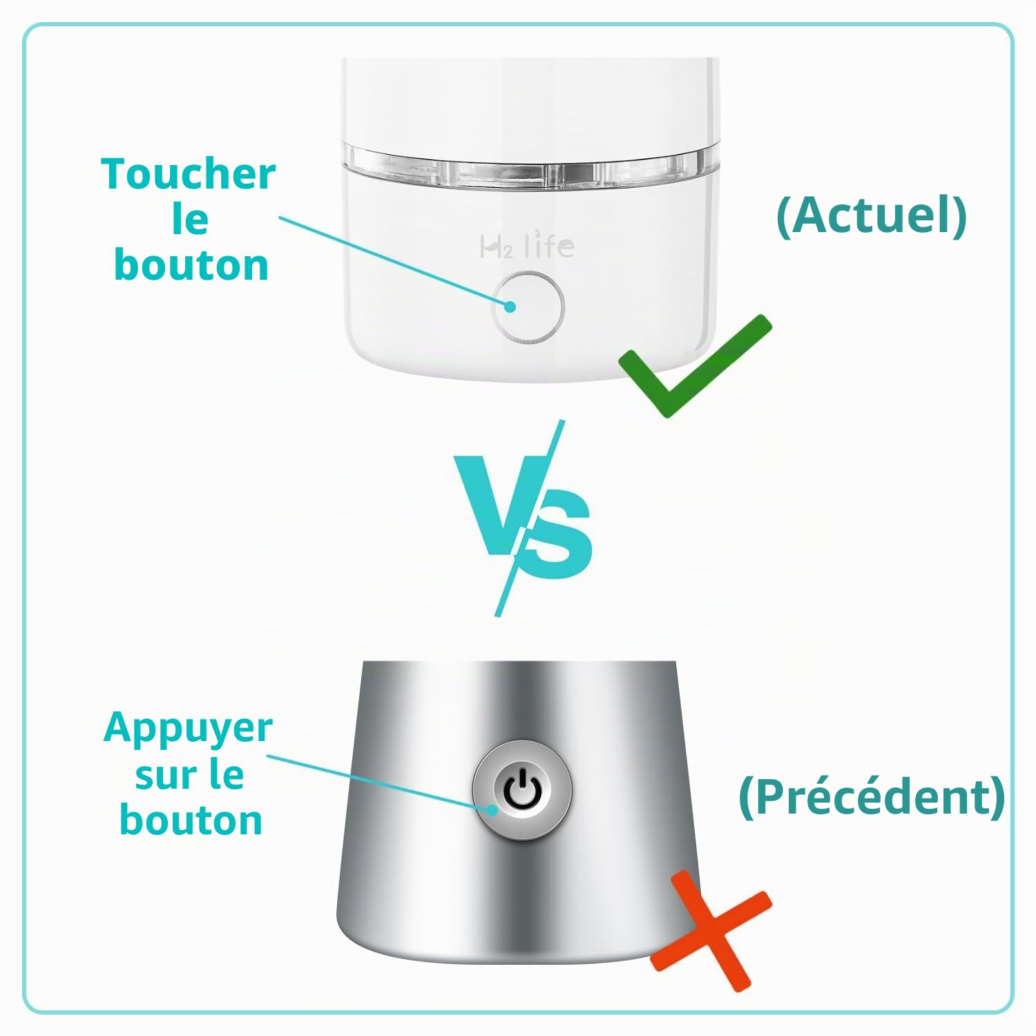 Générateur d'eau d'hydrogène, bouteille d'eau professionnelle sans BPA – Double mode portable réutilisable ioniseur d'eau avec SPE et PEM Bouteille d'eau d'hydrogène pour le sport