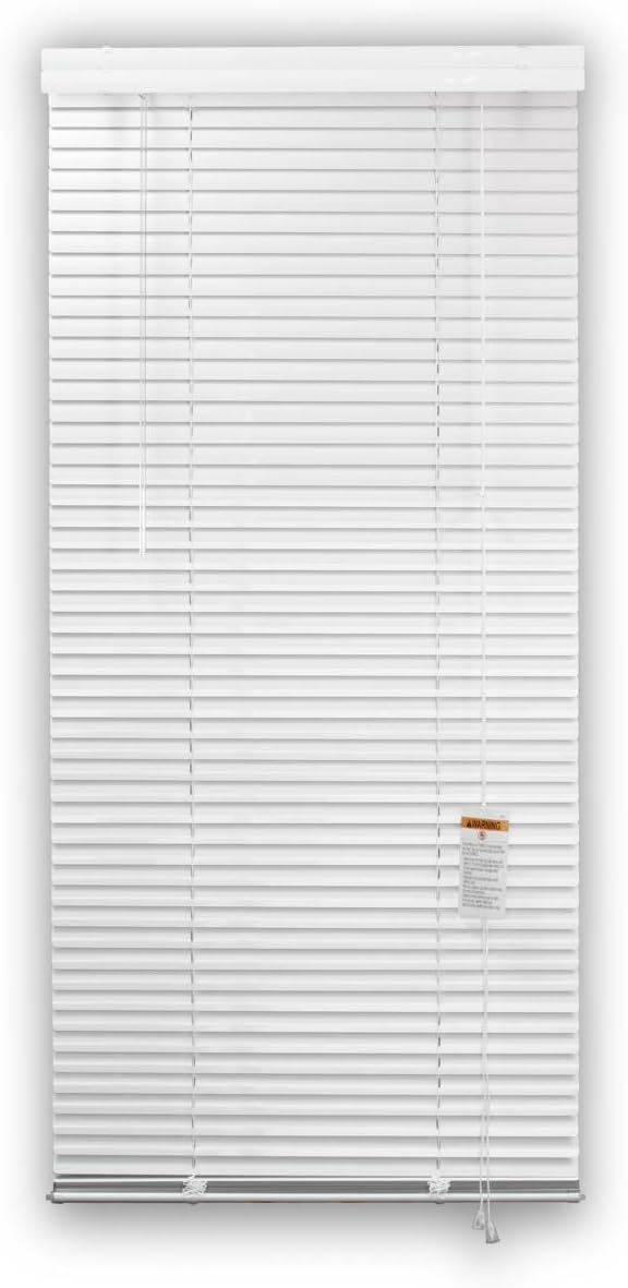 DEZ FURNISHINGS 28027 1-Inch Aluminum Blind, 29-Inch W X 60-Inch L, White