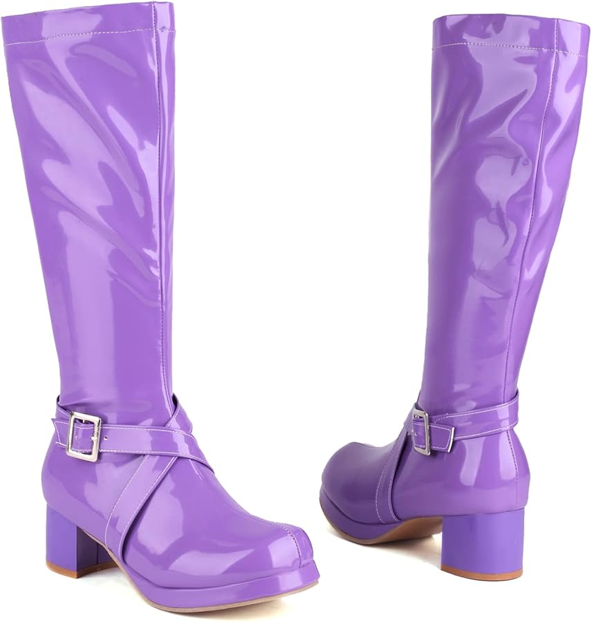 ミミ gogo Amazon.com | Knee High Boots GoGo Patent Leather Chunky