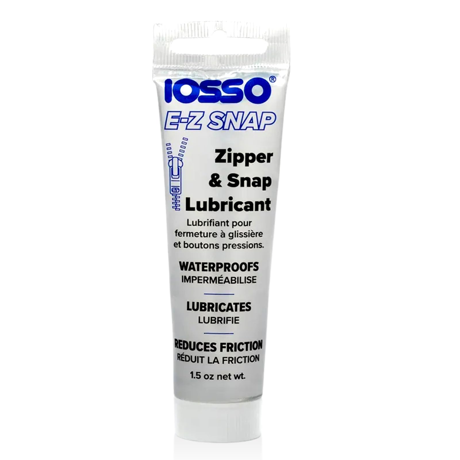 Iosso Snap & Zipper Lubricant Tube – 1.5 oz Silicone-Based Lubricant for Boat Covers & Marine Gear – Non-Staining Water-Resistant Formula for Smooth Operation – Compact & Travel Friendly Made in USA