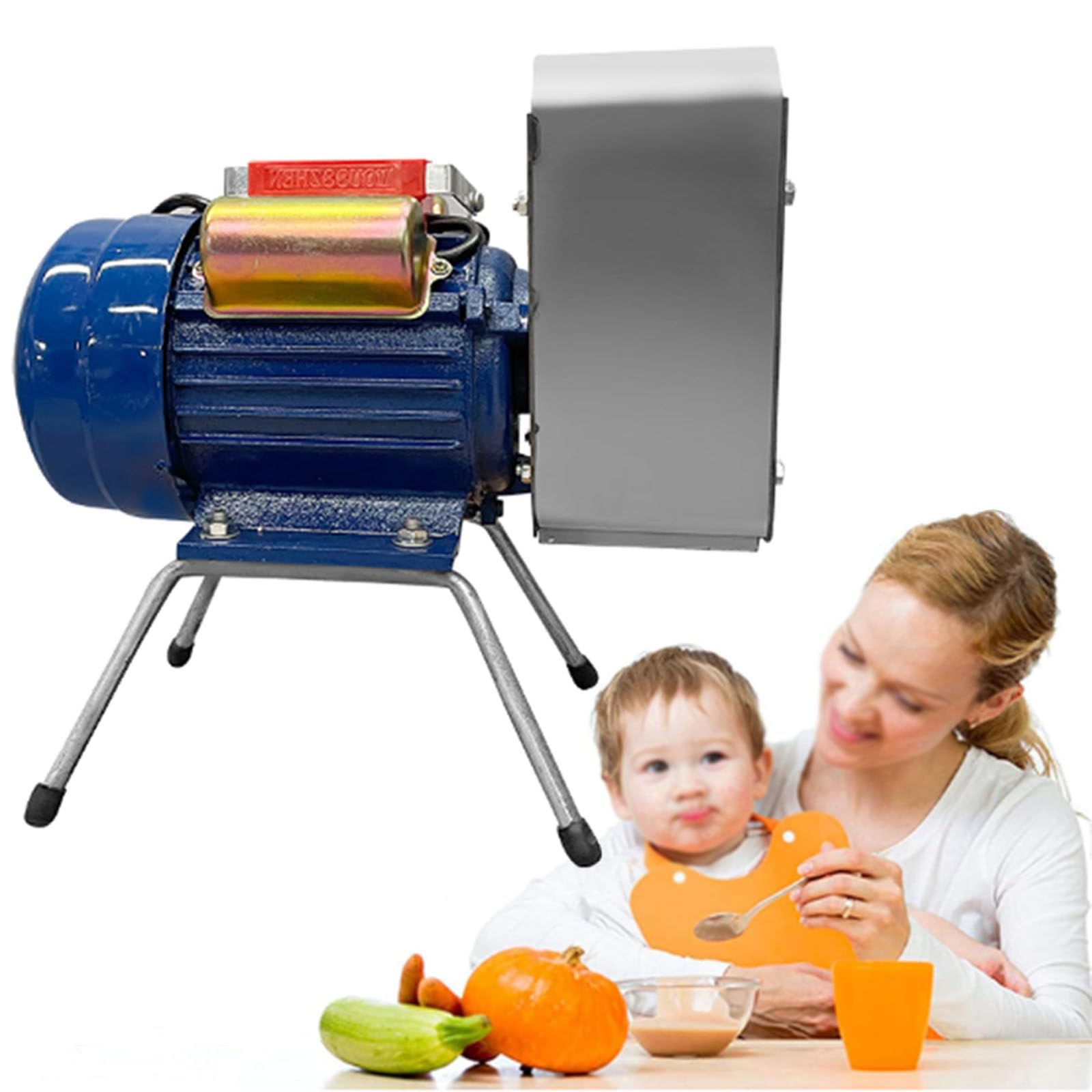 Elektrischer Kartoffelstampfer, 750 W kommerzieller Edelstahl-Kartoffelstampfer, Mahlwelle und Zahnräder, angenehmer Geschmack, Leistung 20–30 kg/Stunde, Heimgebrauch, Hotelgebrauch