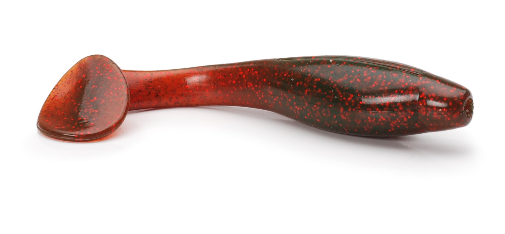 Megastrike Fat Shad 4" Motor Oil with Red Flk (7 per pack)