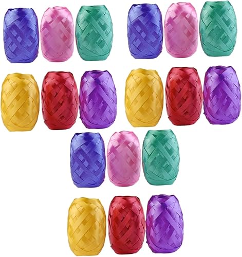 KALLORY 36 Pcs Crafts Bows Ribbons Curling Craft Ribbons Present Wrapping Ribbons DIY Packing Grosgrain Ribbons for Crafts Holiday Florist Wedding