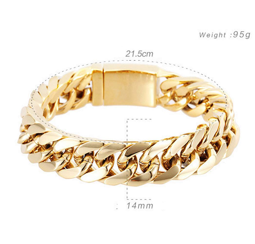 Mode Titan Stahl Armband, 18 Karat Vakuum Beschichtung Armband Persönlichkeit Herrschsüchtig Männer Titanium Stahl Armband, Jahrestage oder eine Überraschung Exquisit, Gold