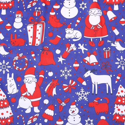 Christmas Toddler Girls Dress Santa Claus Snowman Print Dresses Red Long Sleeve 2-8Y4