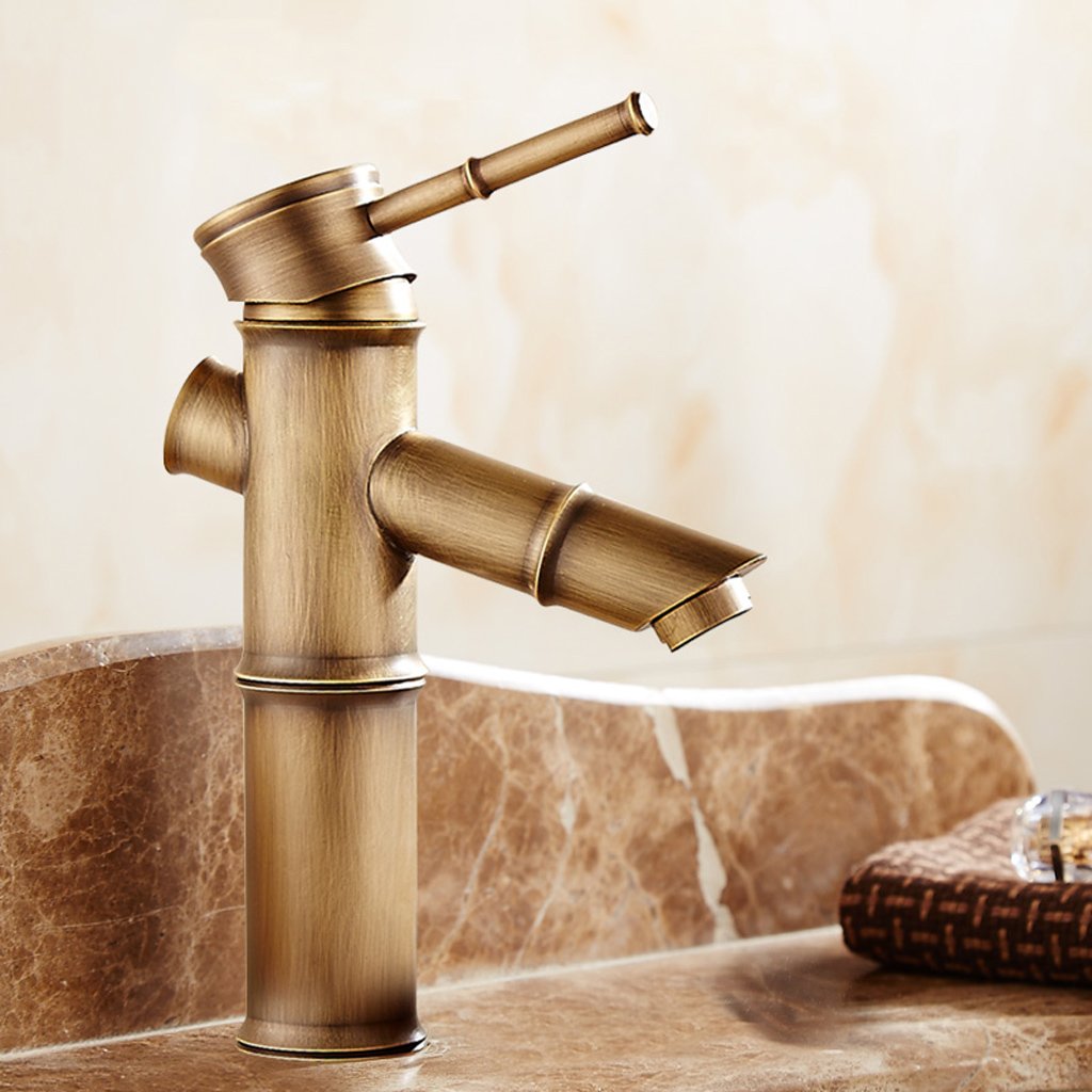 Lavabo monotrou en cuivre antique pour stopper la robinetterie banale