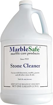 MarbleSafe Natural Stone Cleaner - 1 Gallon Concentrate for Spray Bottles and Mop Buckets