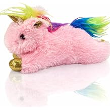 Multipet Unicorn Dog Toy | Small Squeaky Unicorn Dog Toy | Mystical Plush Squeaker Dogs Toys | Small/Medium Breed | Pink | 7"