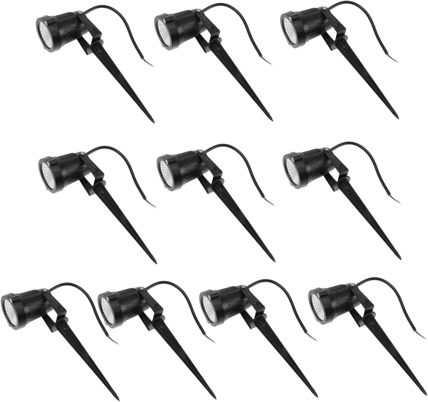 10pcs LED Landscape Lights IP65 Waterproof Outdoor Spotlight Creative In-Ground Garden Lighting for Lawn and Pathway Decor