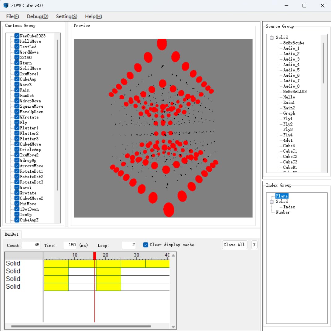 Kit per progetti di saldatura elettronico, 8 x 8 x 8 x 8 cm, per saldare il LED e il contenuto visualizzato può essere modificato [3D8C-MULTI]