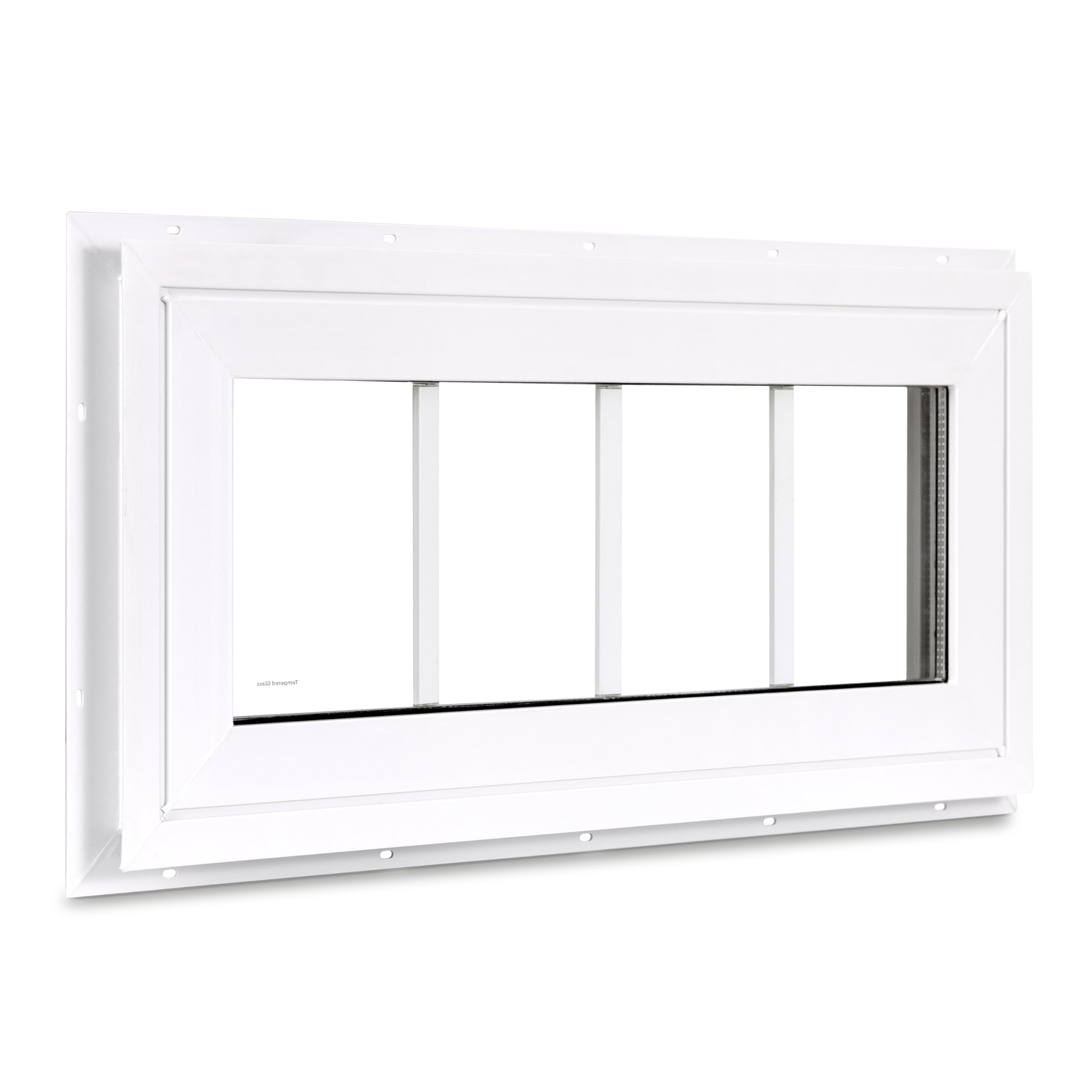 Ventana de popa de vinilo blanco de 25,4x58,4 cm con doble cristal templado
