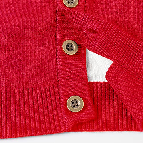 Kids Christmas Cardigan Sweaters Xmas Reindeer Button Up Pullover 2-7 Years4