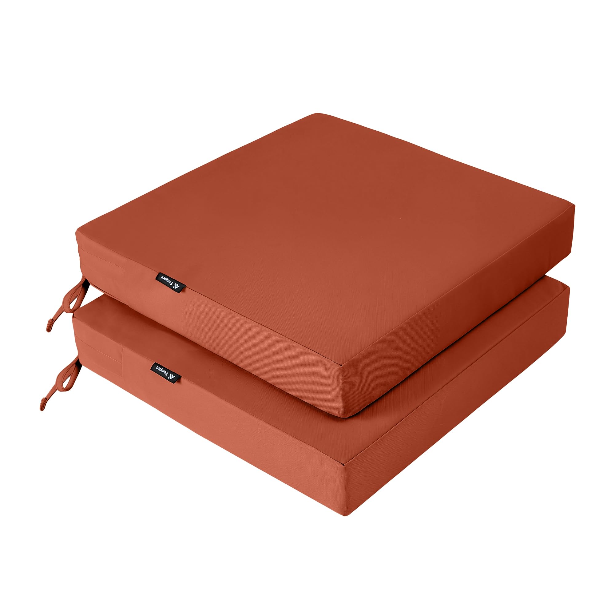 Photo 1 of [PARTIAL SET, 1PC] Favoyard Patio Chair Cushions 18.5 x 16 x 3 Inch Waterproof Outdoor Seat Cushions for Patio Furniture 3-Year Color Fastness Garden Sofa Couch Chair Pads with Handle & Adjustable Straps Set of 2, Spice