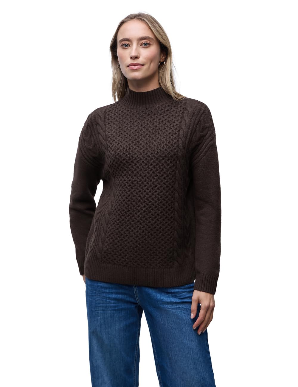 Street One Damen Pullover mit Strickmuster