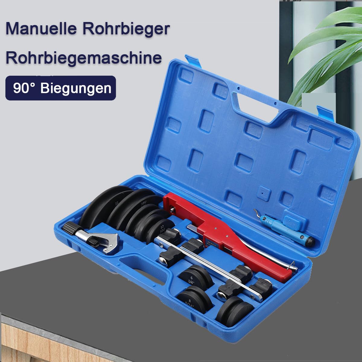 Rohrbiegemaschine 6-22 mm, mit 7 Nylon Stanzformen
