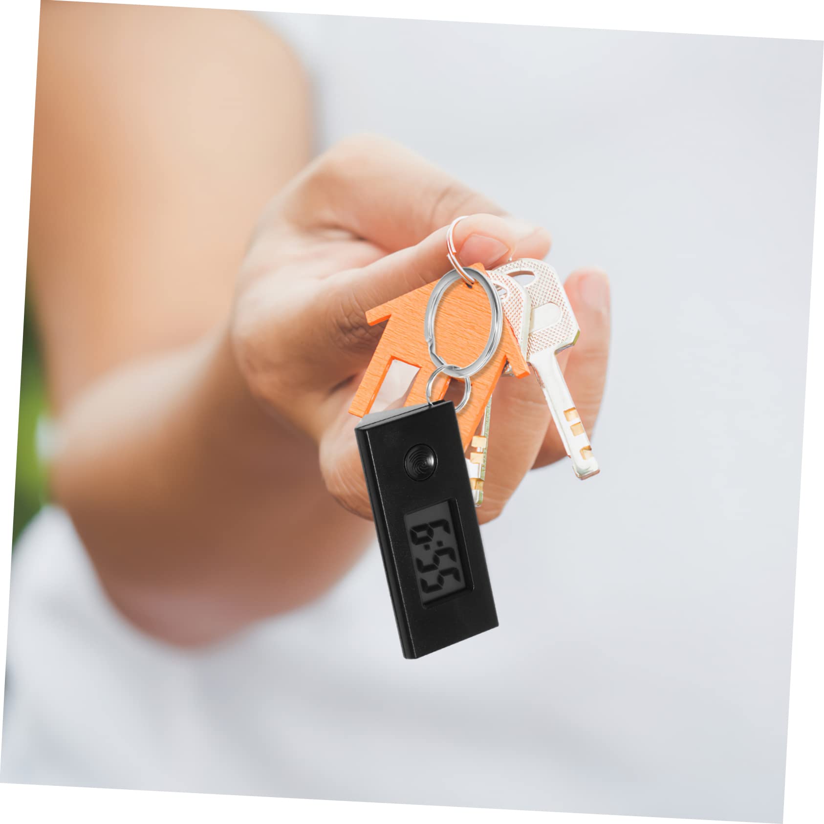LIFKOME 6 Relojes de Bolsillo Digitales Llavero, Pequeños y Portátiles, Material Abs Plástico, Ideales para Exámenes y Uso Médico Profesional