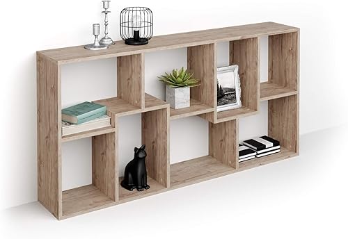 Miniatura 28 de Mobili Fiver, Estantería Iacopo XS (63.31 x 31.5 pulgadas), roble rústico, fabricada en Italia Roble rústico,Ashwood Negro,Ashwood Blanco,Efecto